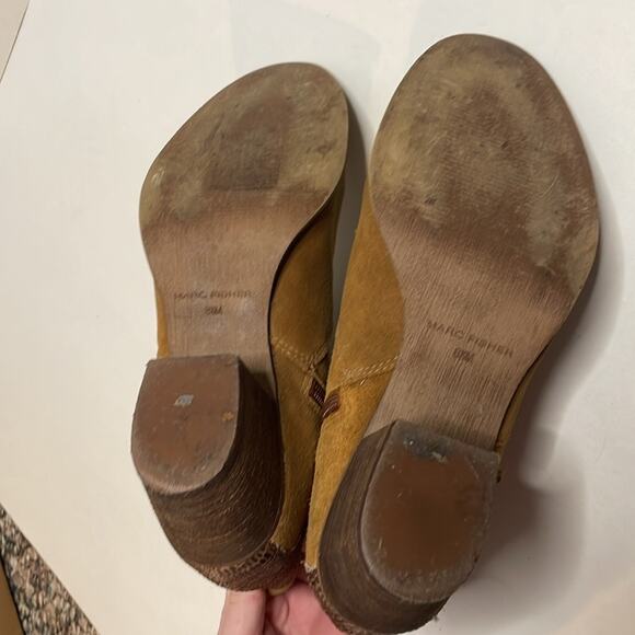 Marc Fisher Stefani leather brown ankle boot with Western style - Picture 7 of 9